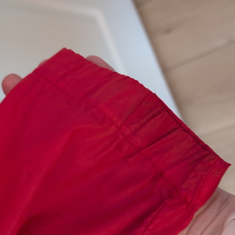Vintage Izod Lacoste Red 1/2 Zip Rain Jacket Packable Front Pouch Size XL - Picture 6 of 8